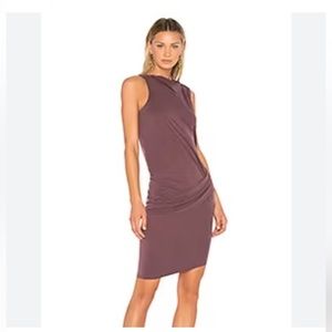 Halston Cowl Neck Midi Shift Dress